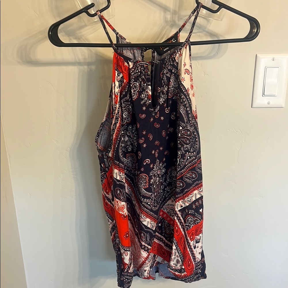 Paisley Print Halter Top